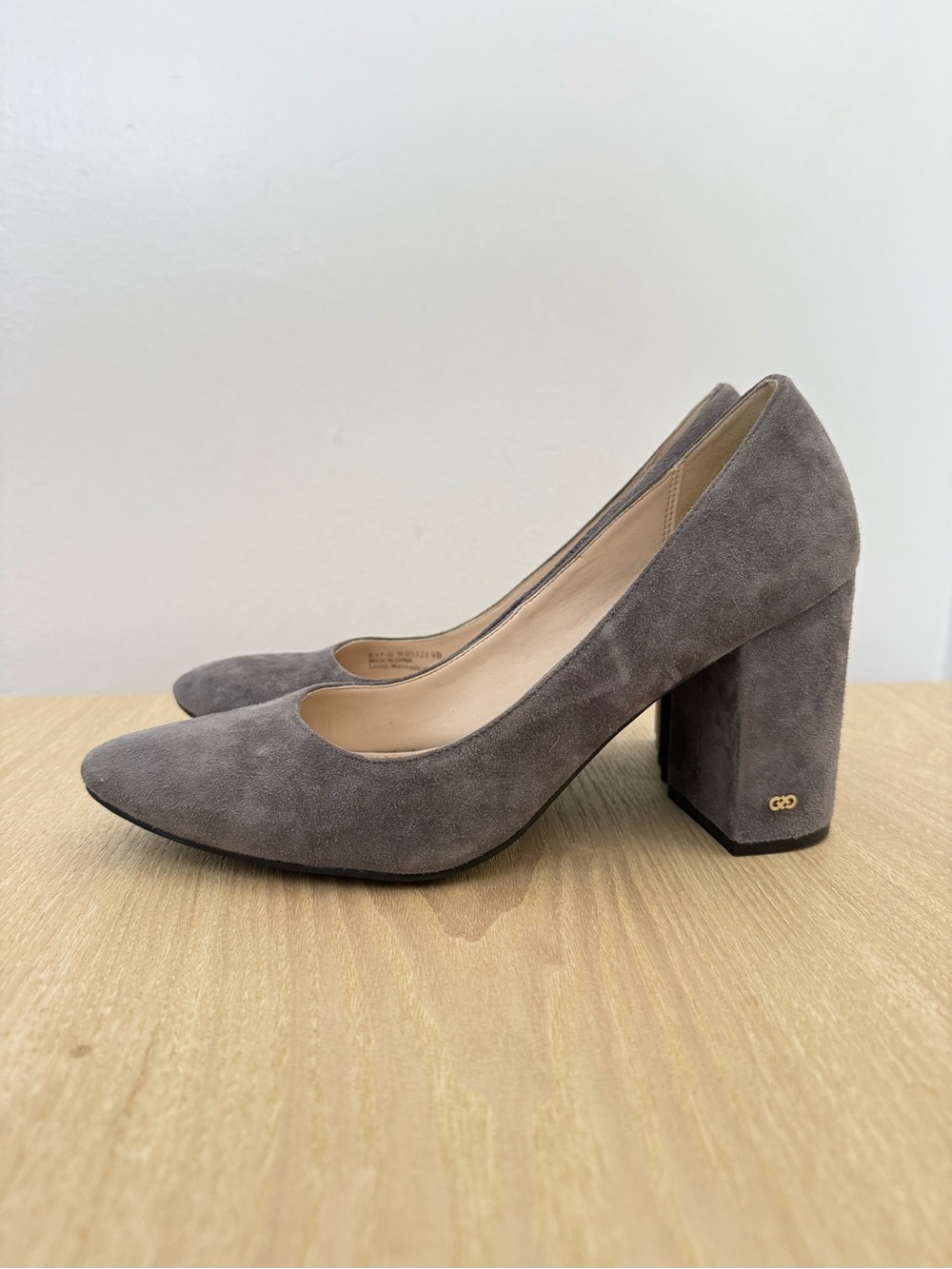 Cole Haan Gray Suede Block Heel Pumps Size 9B